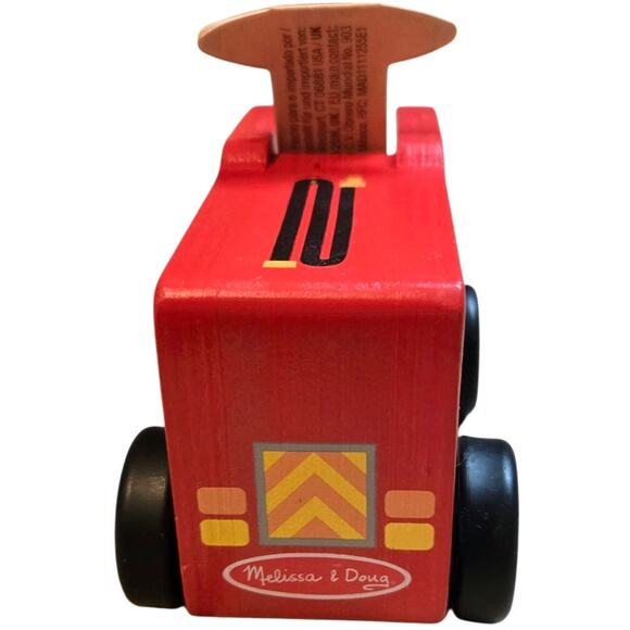 Melissa and Doug Wooden Fire Truck Toy with Fireman NEW - Picture 4 of 5